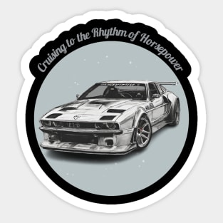 Cruising to the Rhythm of Horsepower Sticker